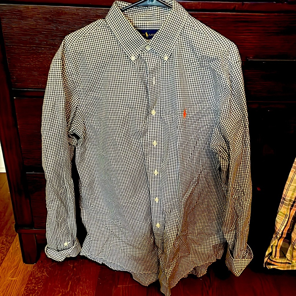 Polo Ralph Lauren button up; like new ; Hunter green